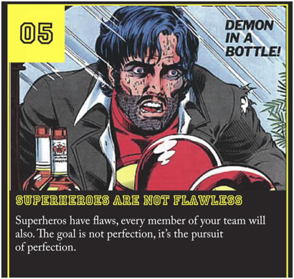 Superheroes are not flawless