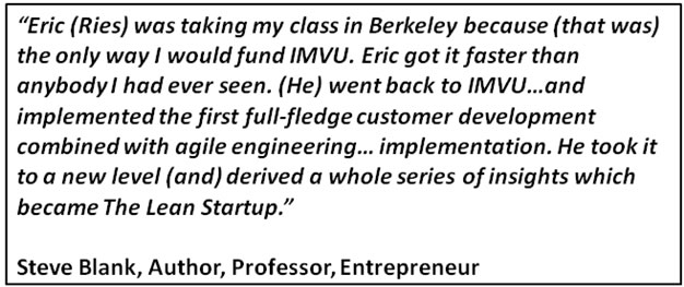 Steve Blank Ries Quote